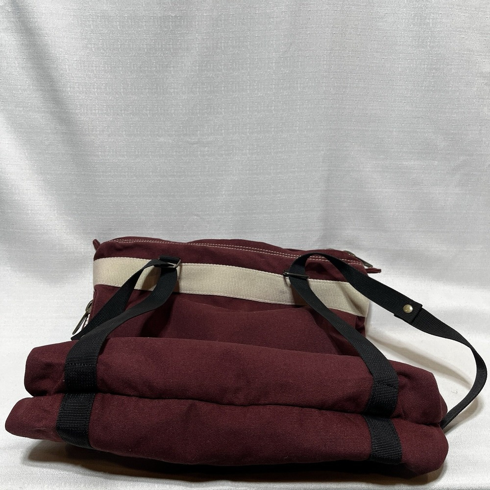 Kavu True Outdoor Wear Canvas Tote Shoulder Bag With Backpack Straps Burgundy - Picture 15 of 16